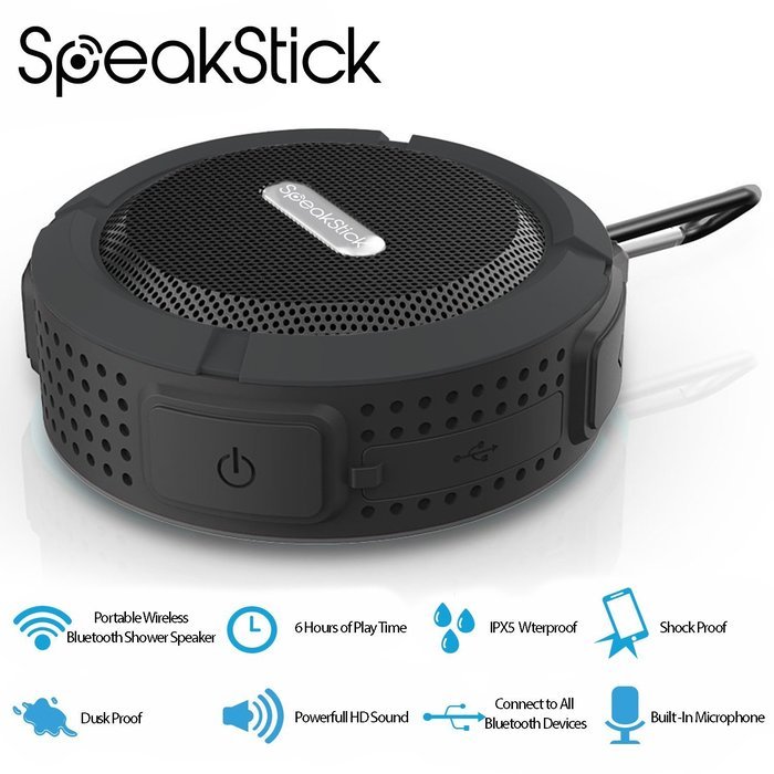 Bluetooth Shower Speaker SpeakStick PRO with, Listen to Music & Receive Phone Calls Anywhere , Powerful 5W Speaker... N27