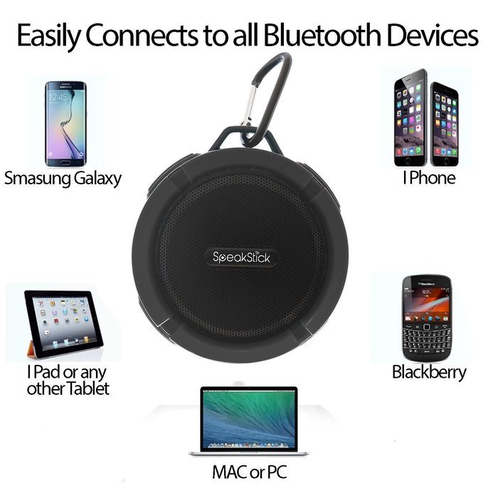 Bluetooth Shower Speaker SpeakStick PRO with, Listen to Music & Receive Phone Calls Anywhere , Powerful 5W Speaker... N28