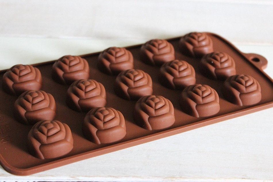 DIY Silicone Mould Mold Ice Cube Tray Chocolate Cake Cookie Muffin Make Molds : Rose