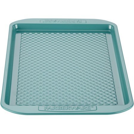 Farberware PureCook Hybrid Ceramic Nonstick Bakeware Baking Sheet and Cookie Pan, 10" x 15" - Aqua N3