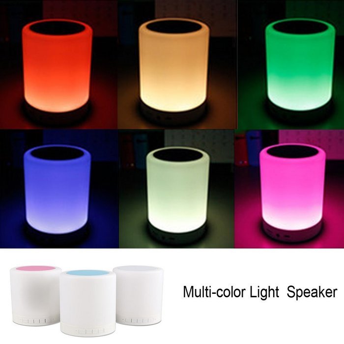 Aolyty Portable Wireless Bluetooth Speaker Bedside Lamp with Smart Touch LED Emotion Night Table Light Outdoor... N6