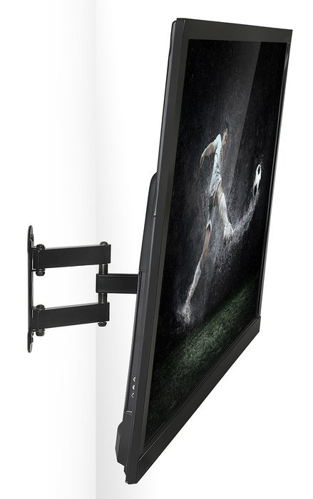 Mount-It! Full Motion TV Wall Mount Corner Bracket, VESA 400 x 400 Compatible, Extending Arm Articulating, Swivel... N2