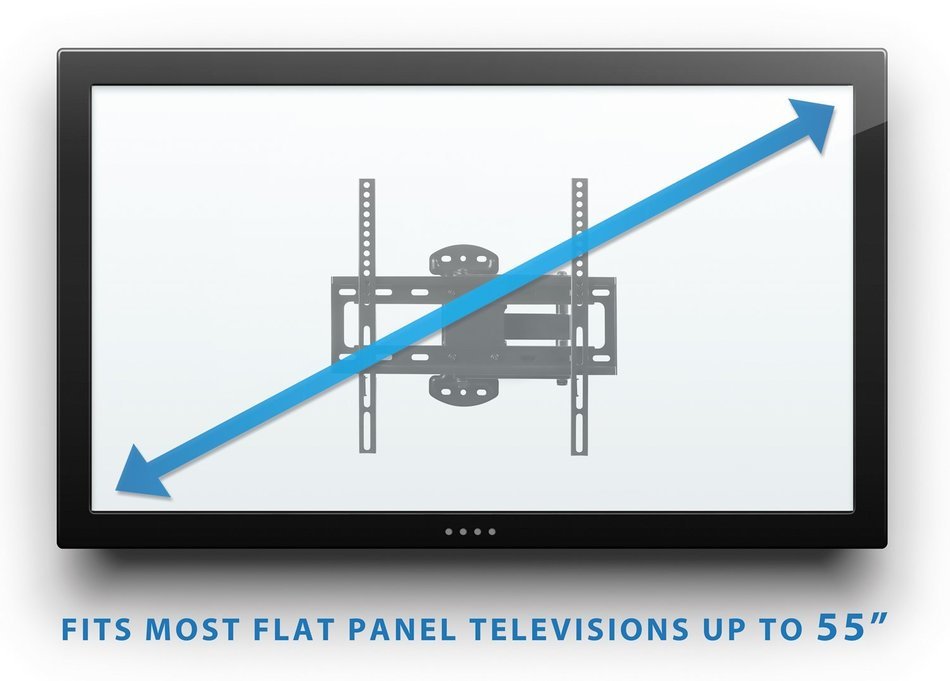 Mount-It! Full Motion TV Wall Mount Corner Bracket, VESA 400 x 400 Compatible, Extending Arm Articulating, Swivel... N5