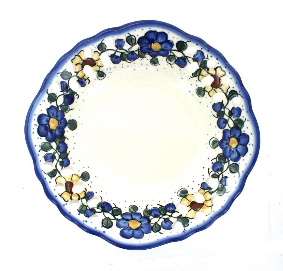 Polish Pottery Geranium Large Fruit Dish N2