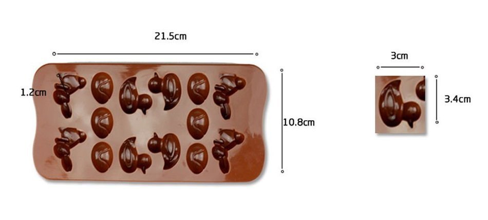 Lariy Duck Silicone Candy Chocolate Cakes Cookies Mold Jello Cake Mould (Random Color) N2