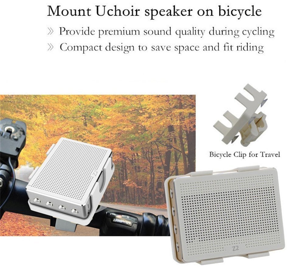 Uchoir Mini Portable Bluetooth Wireless Strong Bass Speakers for iPhone Samsung with Bicycle Clip and Suction... N3