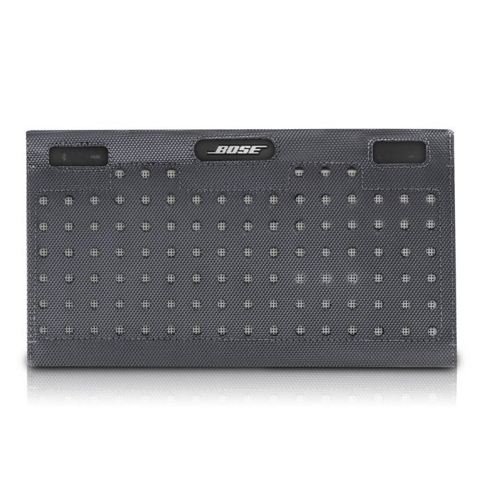 kwmobile Protective case for Bose SoundLink 3 in black made of Nylon - including pocket for accessories N2