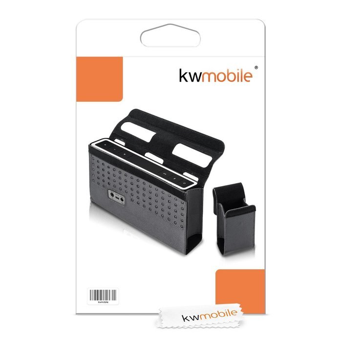 kwmobile Protective case for Bose SoundLink 3 in black made of Nylon - including pocket for accessories N7