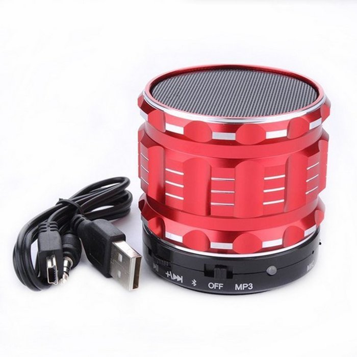 SYDT S-28 Portable Wireless Metal Steel Stereo Speaker with Fm Radio Support TF Micro SD Card for Iphone iPad... N11