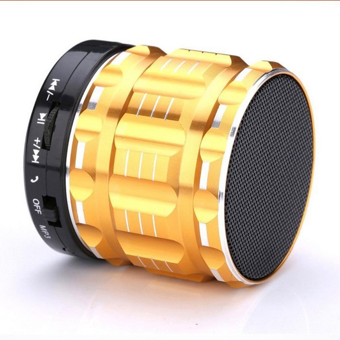 SYDT S-28 Portable Wireless Metal Steel Stereo Speaker with Fm Radio Support TF Micro SD Card for Iphone iPad... N19