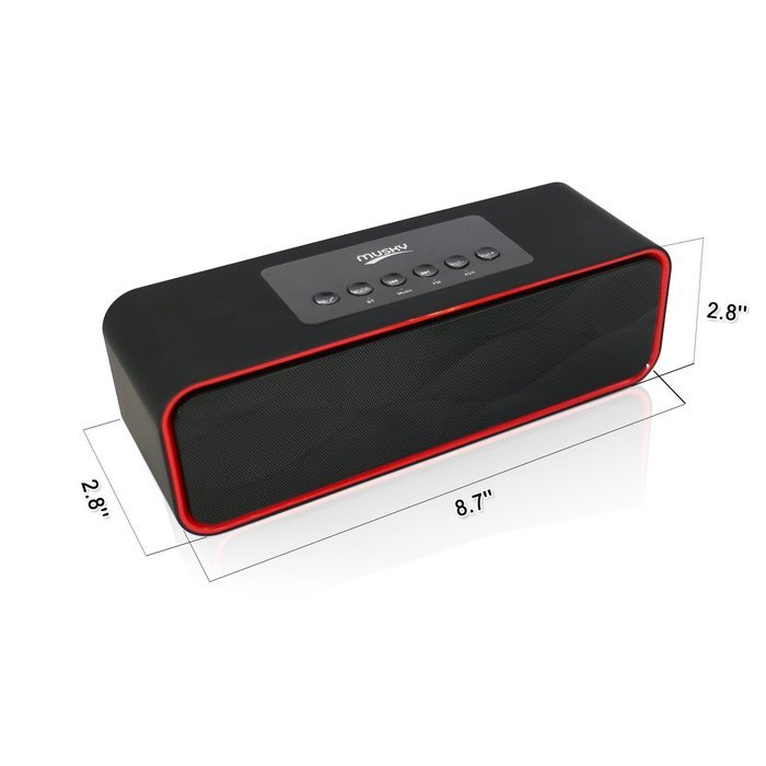 Portable Bluetooth Stereo Speaker, with 2x5W Acoustic Drivers, Dual Subwoofer, FM Radio, Handsfree Speakerphone... N3