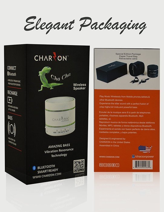 CHACHA Portable Wireless Resonance Vibration Technology Bluetooth Speaker System speakerphone + SD card/ Party... N3