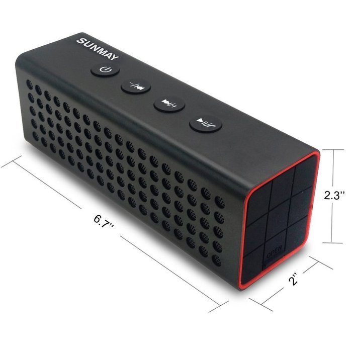 SUNMAY Rechargeable Wireless Bluetooth Stereo Speaker Portable MagicBox Handsfree, 20W Output (Dual 10W Drivers... N2