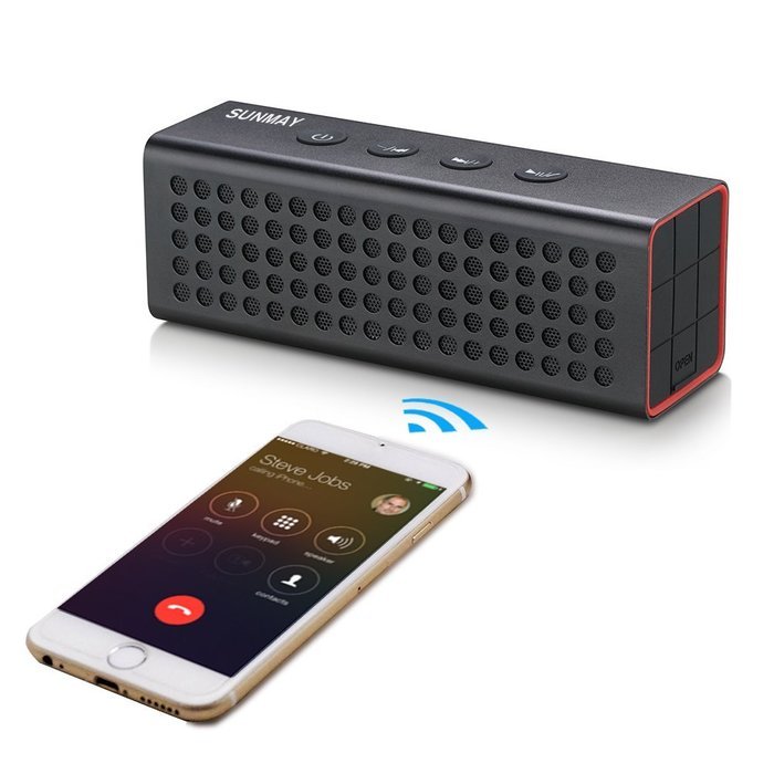 SUNMAY Rechargeable Wireless Bluetooth Stereo Speaker Portable MagicBox Handsfree, 20W Output (Dual 10W Drivers... N5