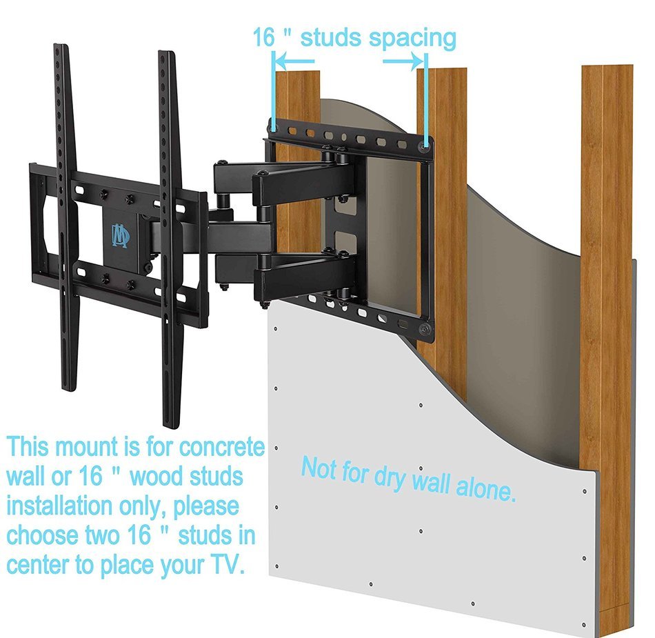 Mounting Dream MD2380 TV Wall Mount Bracket with Full Motion Dual Articulating Arm for most of 26-55 Inches LED... N6