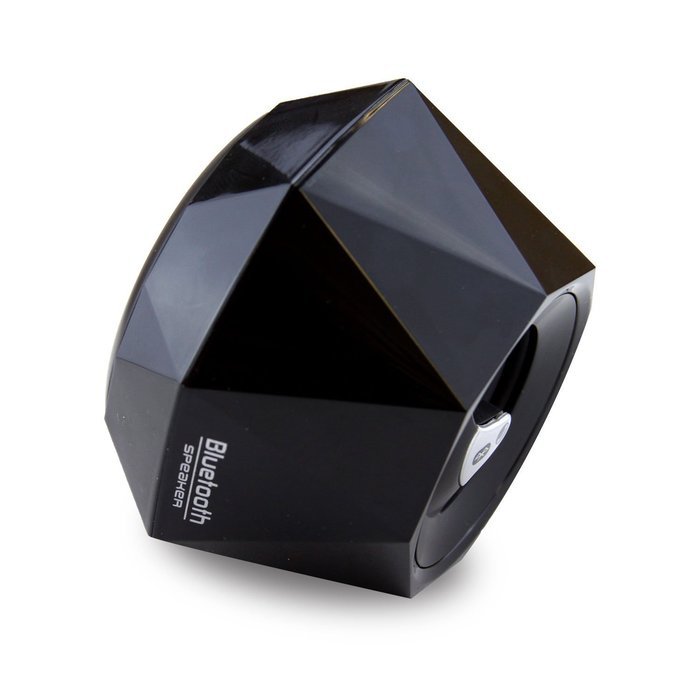 Niceshop&reg; Mini High-end Stereo Diamond Bluetooth Speaker with Built-in Microphone for Hands-Free Phone (Black)