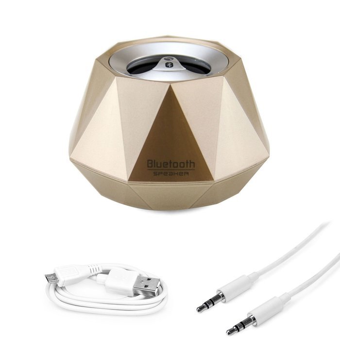 Niceshop&reg; Mini High-end Stereo Diamond Bluetooth Speaker with Built-in Microphone for Hands-Free Phone (Black) N8