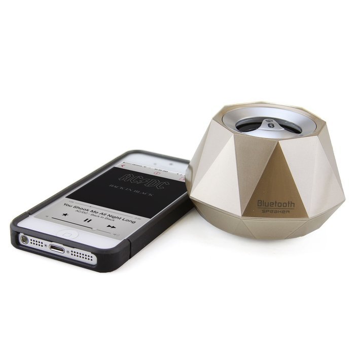 Niceshop&reg; Mini High-end Stereo Diamond Bluetooth Speaker with Built-in Microphone for Hands-Free Phone (Black) N9