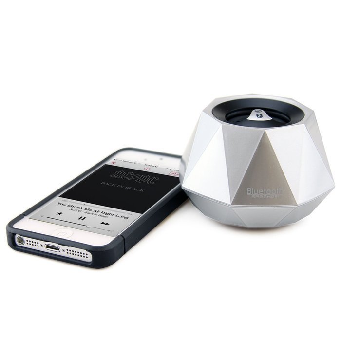 Niceshop&reg; Mini High-end Stereo Diamond Bluetooth Speaker with Built-in Microphone for Hands-Free Phone (Black) N13