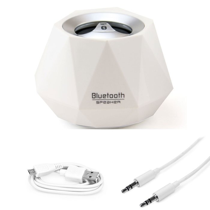 Niceshop&reg; Mini High-end Stereo Diamond Bluetooth Speaker with Built-in Microphone for Hands-Free Phone (Black) N19