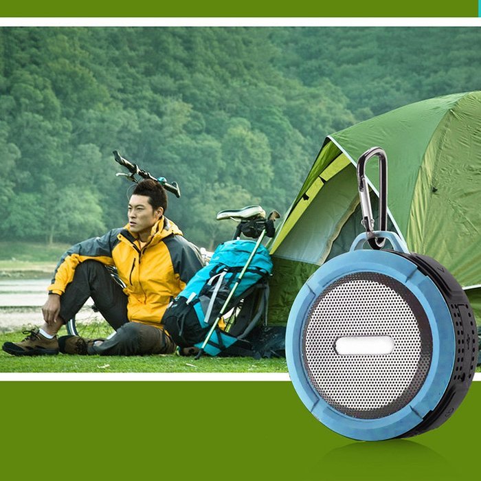 Waterproof Wireless 3.0 Bluetooth Speaker with Microphone and Suction(Teal) N2