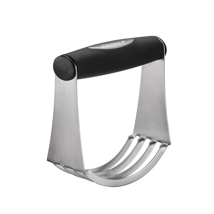GOLDEN V Pastry Cutter Stainless Steel-100% Food Grade Baking Dough Blender with Blade, Black N3