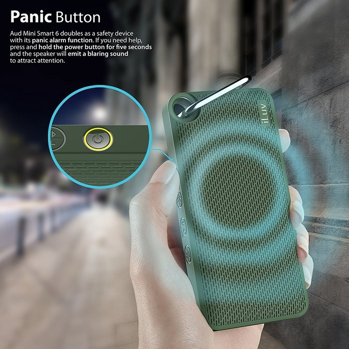 Aud Mini by iLuv (Ultra Slim Pocket-Sized Portable Bluetooth Speaker) for Apple iPhone, Apple iPad, Samsung GALAXY... N20