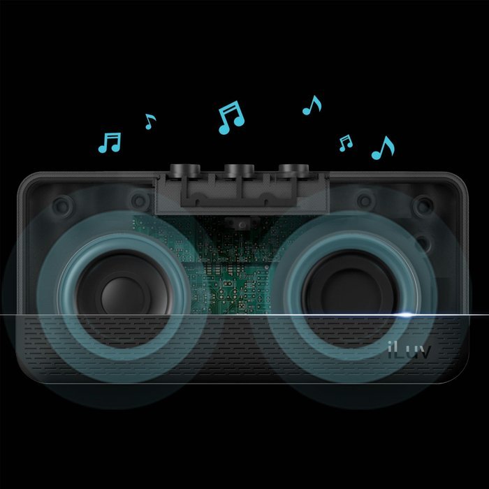 Aud Mini by iLuv (Ultra Slim Pocket-Sized Portable Bluetooth Speaker) for Apple iPhone, Apple iPad, Samsung GALAXY... N31