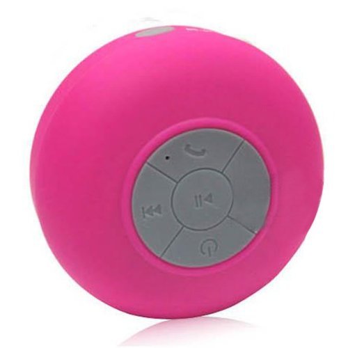 Foxnovo&reg; Mini Waterproof Hands-free Bluetooth Speaker with MIC & Suction Cup for iPhone /iPad /Cellphones (Rosy) N2
