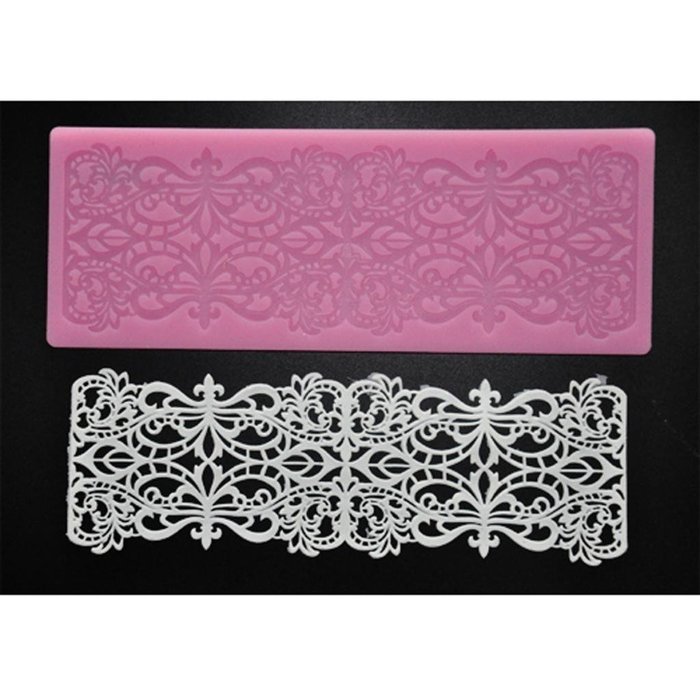 FOUR-C Cake Lace Mat Sugar Art Silicone Mold Baking Supplies Color Pink