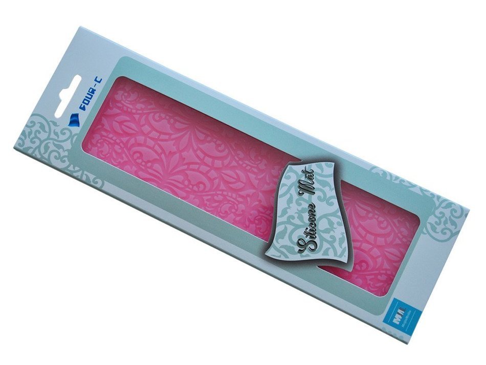 FOUR-C Cake Lace Mat Sugar Art Silicone Mold Baking Supplies Color Pink N3