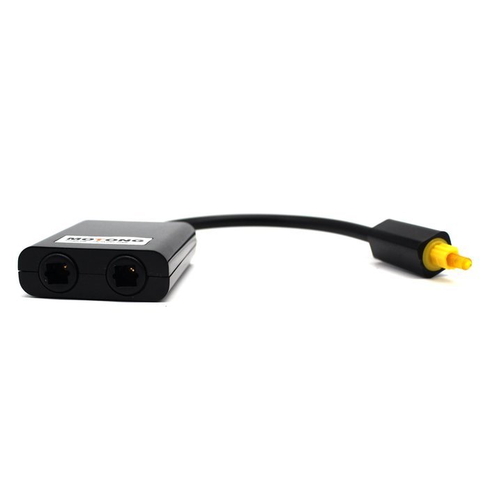 MOTONG(TM) New design Toslink Digital Optical Audio Splitter Adapter 1 in 2 Out-Black N4