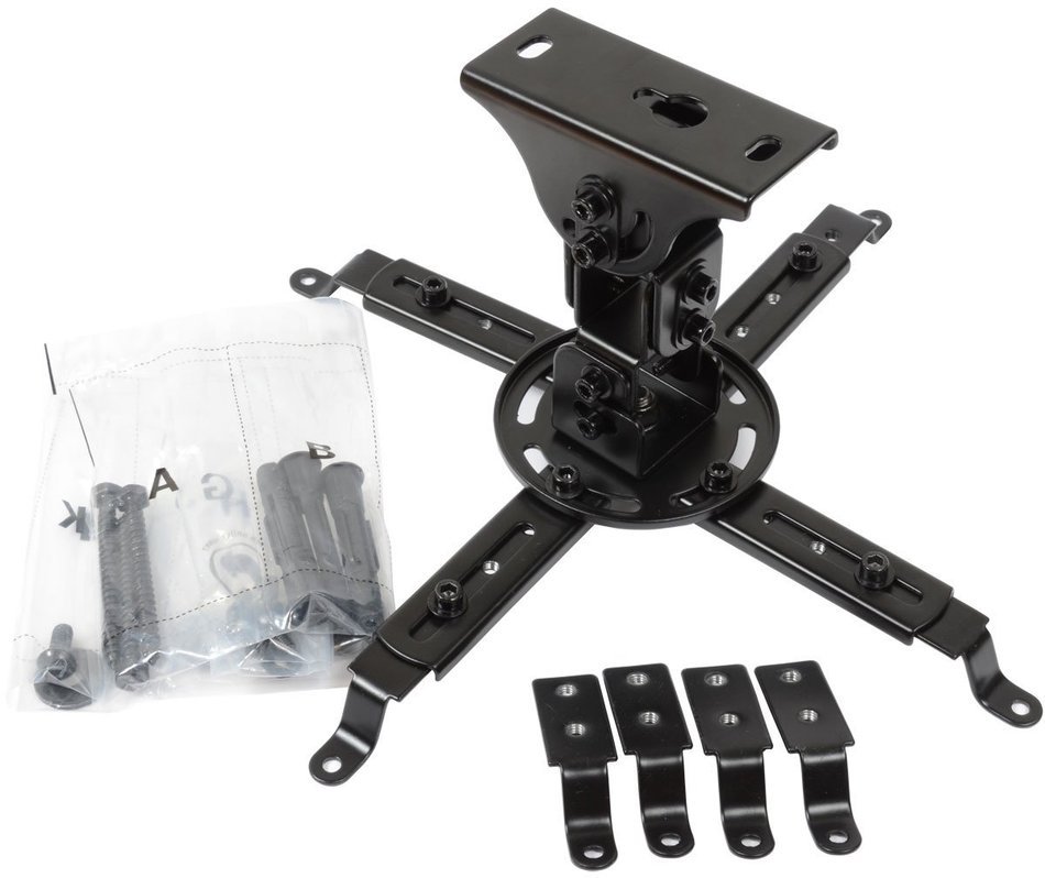 VideoSecu LCD DLP Projector Vaulted Ceiling Mount Bracket with Adjustable Extension Pole to 26.7" - Black PJ2B... N7