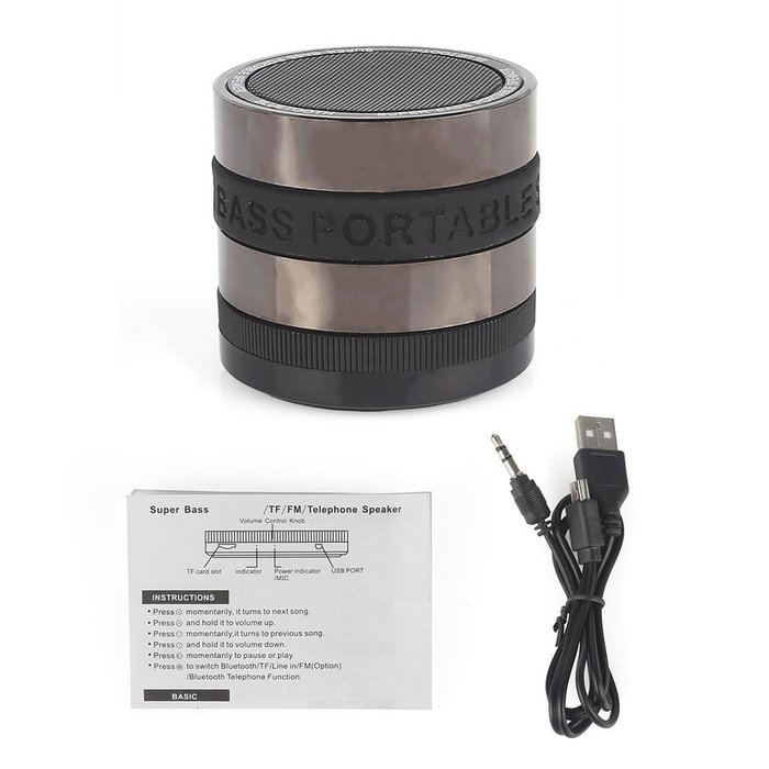 SainSonic K6 Super Bass Portable Rechargeable Mini Hi-Fi Bluetooth Wireless Speaker for iPhone, Android Phone,... N20