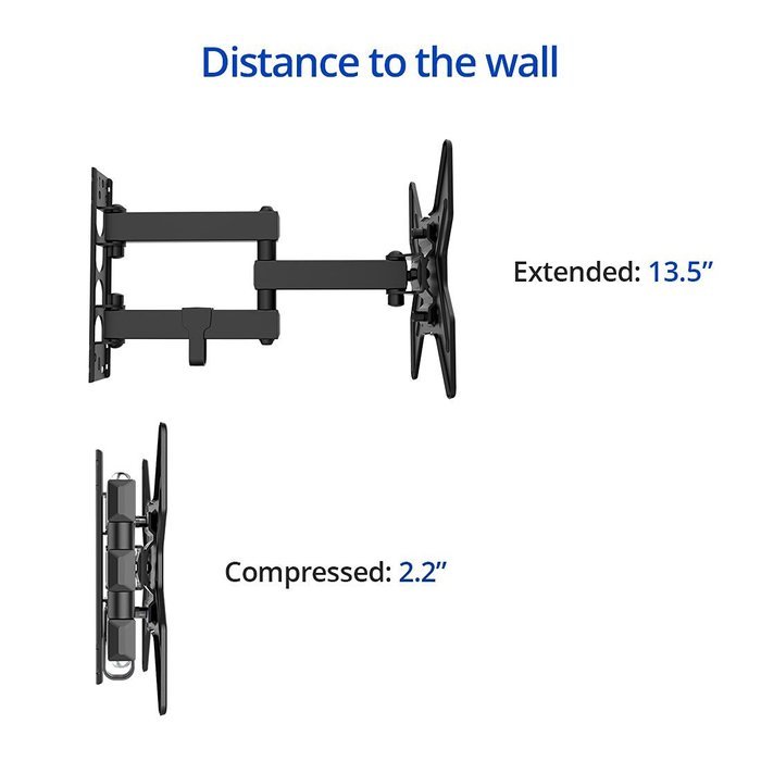 TV Wall Mount Bracket Full Motion Articulating Swivel & Tilt for most 17"-42" LED LCD Plasma Flat Screen Monitor N5