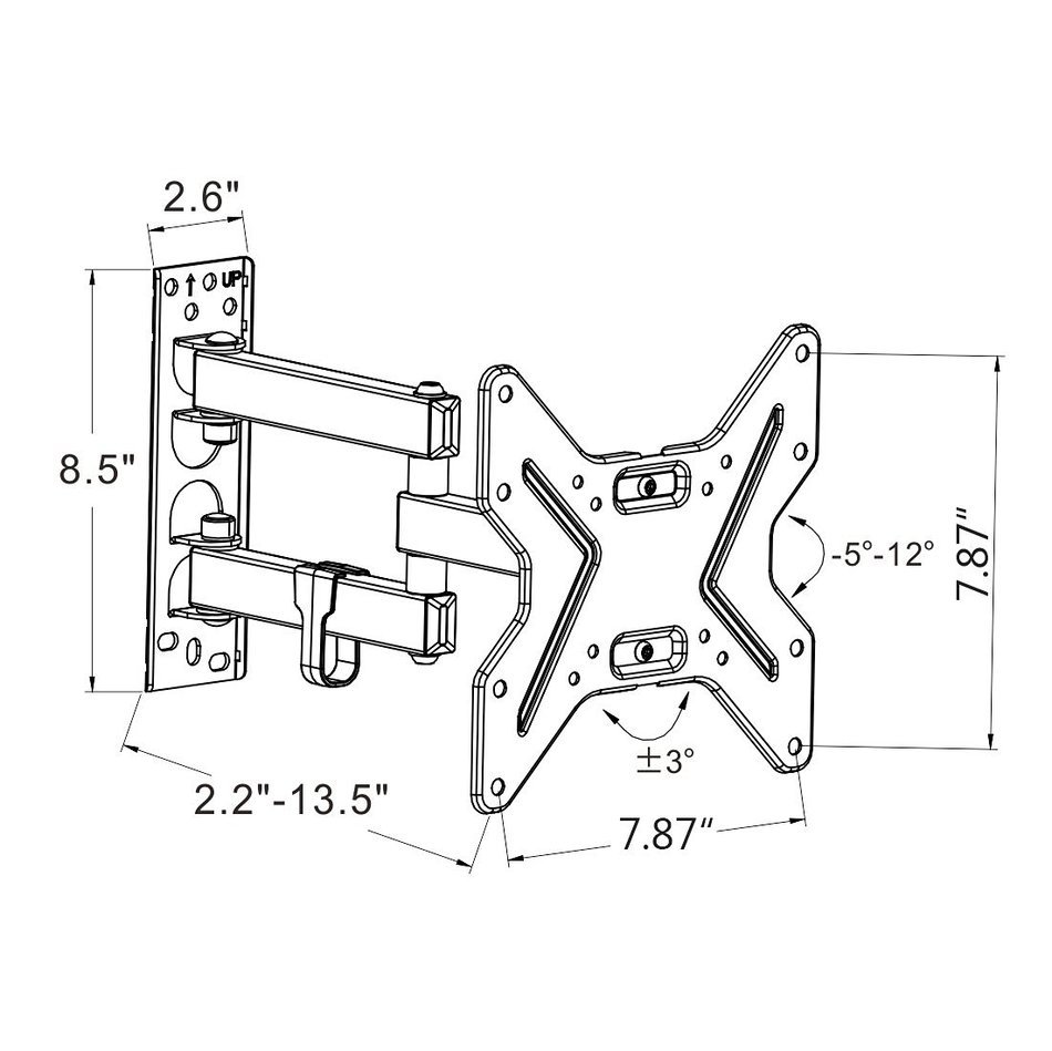 tv-wall-mount-bracket-full-motion-articulating-swivel-tilt-for-most