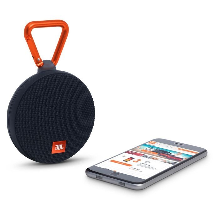 JBL Clip 2 Waterproof Portable Bluetooth Speaker Pair (Black/Teal) N4