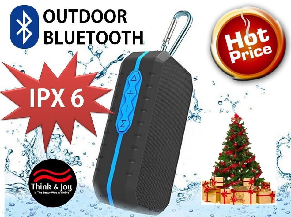 Outdoor Sport Bluetooth Speakers IPX6, Portable, Handsfree, Waterproof, 1200MAH Battery, Build-in Microphone ,...