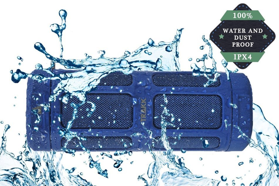 TRAKK ACTIV TR510BL Waterproof 16W 360 Degree Portable Bluetooth 4.0 Bike Speaker with 6000 mAh Battery, Blue N16