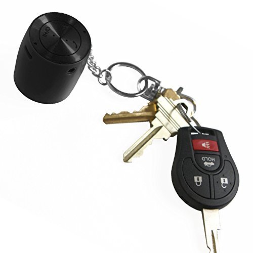 MixBin Portable Bluetooth Speaker with Keychain & Phone Loudspeaker (Black) N3