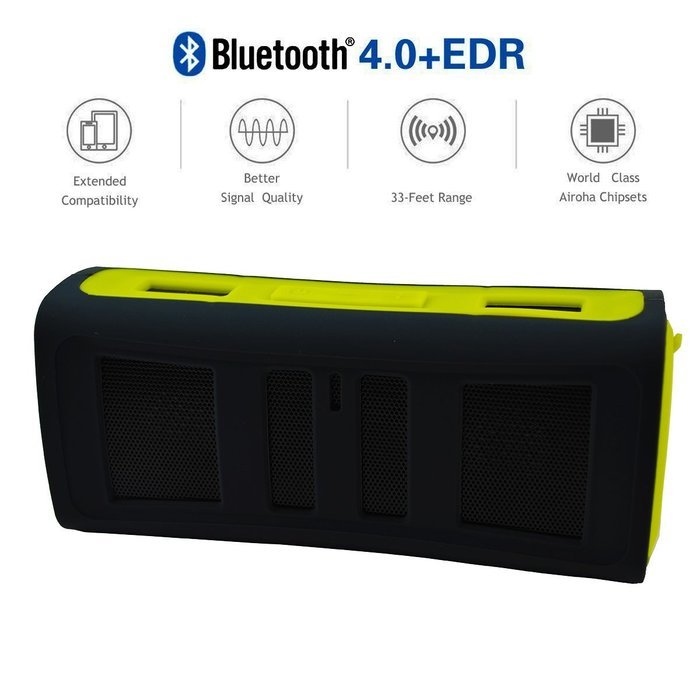 IPX67 Waterproof Sport Speakers,SNEER Portable Wireless Speaker Bluetooth 4.0 6W Enhanced Bass Speakers for Outdoor... N4