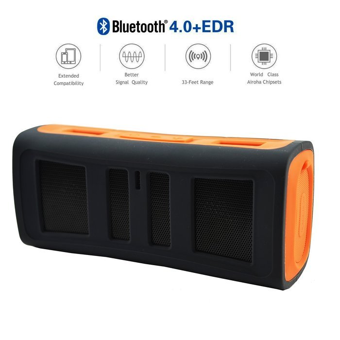 IPX67 Waterproof Sport Speakers,SNEER Portable Wireless Speaker Bluetooth 4.0 6W Enhanced Bass Speakers for Outdoor... N20