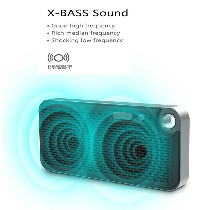 FIIL Portable Wireless Bluetooth Speaker, Enhance Bass with Built-in Mic for iPhone, iPad and More N6