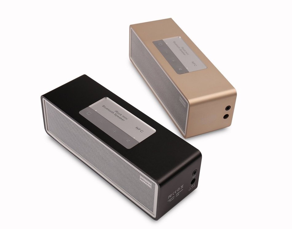 NIER iRock Mini Portable Wireless Bluetooth Speaker With Aluminum Housing, 7.5W2 Total 15W, Powerful Sound(Gold) N5