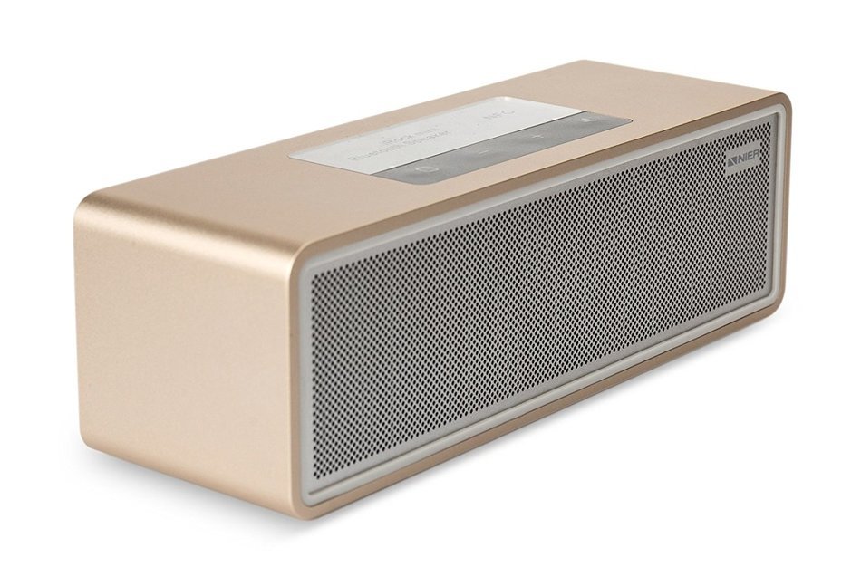 NIER iRock Mini Portable Wireless Bluetooth Speaker With Aluminum Housing, 7.5W2 Total 15W, Powerful Sound(Gold) N7