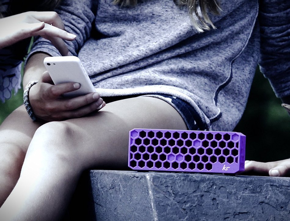KitSound Hive Bluetooth Wireless Universal Portable Speaker Compatible with Smartphones, Tablets and MP3 Devices... N41