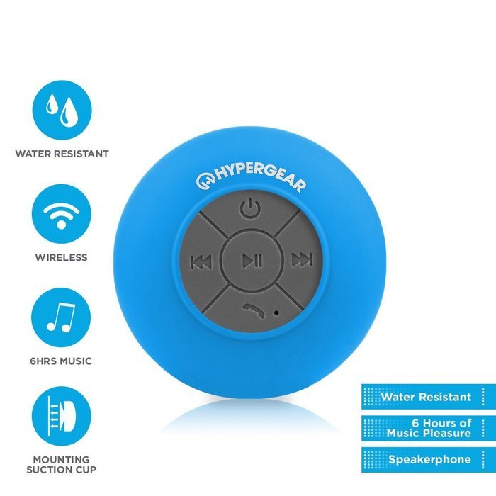 HyperGear H2O Water Resistant Wireless Indoor/Outdoor HD Speaker, Built-In Microphone, Bluetooth 3.0 Technology... N6