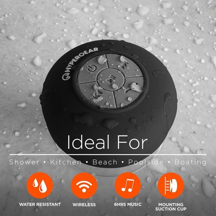 HyperGear H2O Water Resistant Wireless Indoor/Outdoor HD Speaker, Built-In Microphone, Bluetooth 3.0 Technology... N9