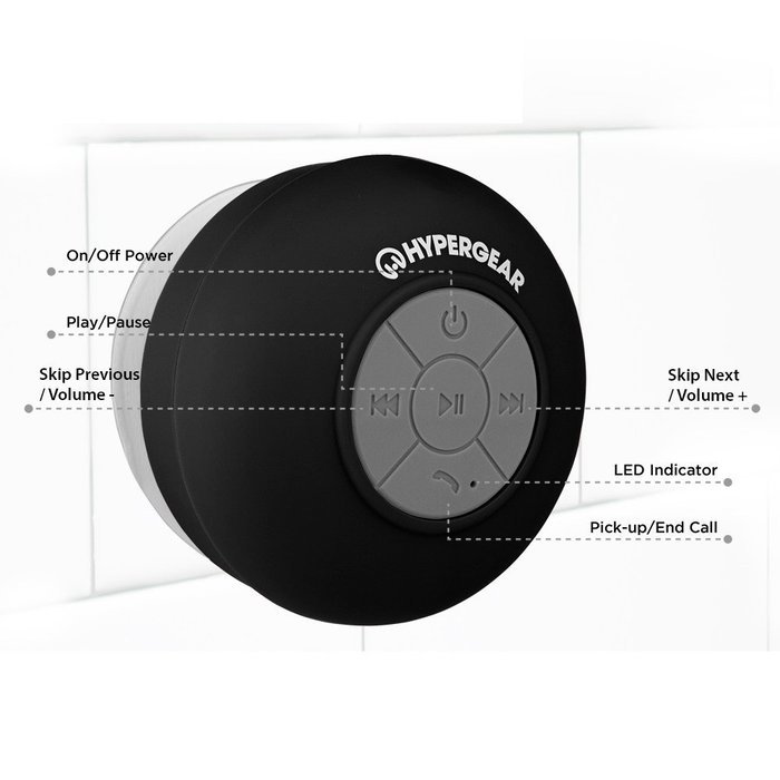 HyperGear H2O Water Resistant Wireless Indoor/Outdoor HD Speaker, Built-In Microphone, Bluetooth 3.0 Technology... N10