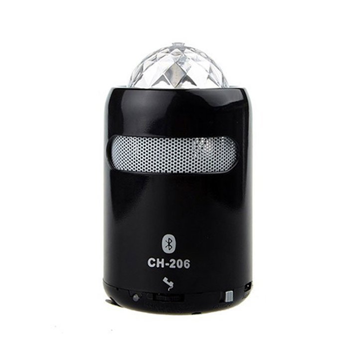 Mirrorball Disco CH-206 Light Portable Bluetooth Speaker by Smartphone - White N6